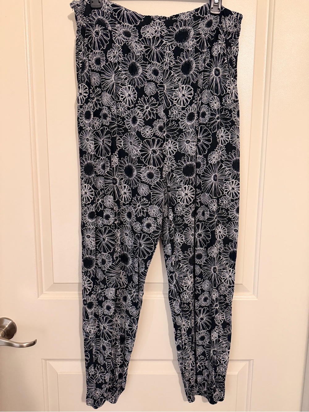 SO Black & White Floral Track Pants